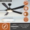 Vaxcel Cary, 56 in, Black/Satin Brass Ceiling Fan, Black Blades, LED, Remote, DC Motor F0146 - alternate 7
