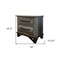 Homeroots 27" Brown Solid Wood Two Drawer Nightstand 527055 - alternate 4