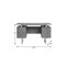 Homeroots 51" Gray Wood Computer Desk With Two Drawers 723751 - alternate 6
