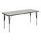 Flash Furniture Wren 60 in x 24 in Adjustable Height Activity Table, Thermal Laminate Top, Short Legs, Gray XU-A2460-REC-GY-T-P-GG - alternate 1