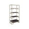 Homeroots 78" Gold and Black Metal Four Tier Etagere Bookcase with a Drawer 486306 - alternate 5