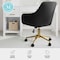 Martha Stewart Rayna Upholstered Office Chair in Black/Polished Brass CH-220921-6-BK-GLD-MS - alternate 3