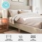 Martha Stewart Maisie King Upholstered Platform Bed, Wingback Headboard and Cushioned Siderails TW-3WDB0032-K-BG-MS - alternate 6