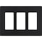 Lutron Designer Wall Plates, Number of Gangs: 3 Satin Finish, Midnight SC-3-MN - alternate 1