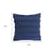 Homeroots Set of Two Navy Blue Ribbed Cotton Throw Pillow With Fringe, 2PK 554610 - alternate 3
