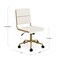Martha Stewart Lulu Upholstered Office Chair in Off White/Polished Brass CH-240229-1-CR-GLD-MS - alternate 7