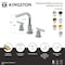Kingston Brass Widespread Bathroom Faucet with Knurled Handle and Brass Pop-Up, Antique Copper FSC895KNLAC - alternate 3