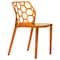 Leisuremod Modern Dynamic Dining Chair, Transparent Orange DC19TOR - alternate 1