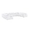 Homeroots White Leather Modular U Shaped Ten Piece Corner Sectional With Console 643935 - alternate 1