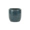 Homeroots Teal Blue Ceramic 17 Ounce Dotted Round Distressed Pot Planter 487458 - alternate 3