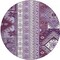 Homeroots 8' Purple Lavender And Ivory Round Aztec Washable Indoor Outdoor Area Rug 598498 - alternate 5