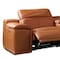Homeroots Camel Italian Leather Power Reclining U Shaped Six Piece Corner Sectional With Console 366351 - alternate 3