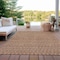 Homeroots 5' X 8' Orange And Taupe Striped Washable Indoor Outdoor Area Rug 610559 - alternate 4