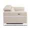 Homeroots 83" Beige Top Grain Leather Reclining Solid Wood USB Sofa 720400 - alternate 4