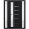 Vdomdoors Front Exterior Prehung FiberGlass Door Frosted Glass / Manux 8088 Matte Black / 2 Sidelight Exterio MANUX8088EXD-BLK-W16+36+16 x H80-RH - alternate 2
