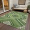 Homeroots 3' X 5' Green Ivory And Beige Tribal Washable Indoor Outdoor Area Rug 598118 - alternate 5