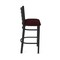 Holland Bar Stool Co 30" Stationary Bar Stool, Black Wrinkle, Canter Bordeaux Seat 40030BW005 - alternate 4