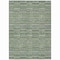 Homeroots 3' X 5' Olive Green And Gray Striped Washable Indoor Outdoor Area Rug 587914 - alternate 6