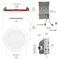 Nuwatt 6 Inch 2 Hour Trim Fire Rated Recessed Lighting, Canless LED Lights 2700K-5000K, 1200LM, 6PK NW-P-DL-6-15W-5CT-FR-WH-6P - alternate 4