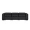 Homeroots 104" Black Top Grain Leather Reclining Metal USB Sofa 720436 - alternate 4