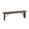 Flash Furniture HERCULES 60in x 12in Rustic Antique Solid Pine Farmhouse Folding Bench w/Foldable Locking Legs XA-B-60X12-GG - alternate 1