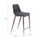 Homeroots Set of Two 26" Black And Brown Faux Leather And Steel Counter Height Bar Chairs 555684 - alternate 3