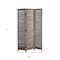Homeroots 71" Brown Folding Three Panel Screen Room Divider 342751 - alternate 2