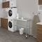 Amgood 18in D x 48in L Stainless Steel Open Base Table, 3in Casters AMG WT-1848-RCB-WHEELS-Z - alternate 6