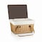 Picnic Time Family Of Brands Canasta Grande Wicker Basket, Beige Canvas with Red & White Gingham Pattern Lid 119-00-300-000-0 - alternate 5