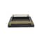 Homeroots Set of Two Black Wood Faux Croc Serving Trays With Handles 518593 - alternate 5