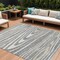 Homeroots 9' X 12' Gray Ivory And Beige Faux Bois Washable Indoor Outdoor Area Rug 614483 - alternate 1