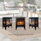 Edendirect 14.2 in. Freestanding Electric Fireplace with 3D Flame Effect in Black ZR-W1769P205859 - alternate 4