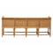 Bali & Pari Seranay Bohemian Scallop Light Honey Rattan Long Dining Bench 255-14135-ZORO - alternate 4