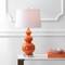 Jonathan Y Bowen 27.5" Contemporary Transitional Ceramic Gourd LED Table Lamp, Coral JYL4023A - alternate 4