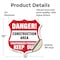 Signmission Construction Area Shield Sign Danger! Un, 12 Inch X 12 Inch, Vinyl Decal SHI-D-12-373 - alternate 3