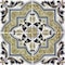 Homeroots 4" X 4" Vintage Cran and Green Peel and Stick Removable Tiles 400165 - alternate 3