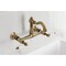 Kingston Brass Two-Handle Wall Mount Bridge Kitchen Faucet, Antique Brass KS3253PL - alternate 3