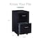 Space Solutions 14.25 in W 2 Drawer Mobile Vertical File Cabinet, Black 16872 - alternate 10