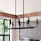 Vaxcel Durham 8-Light Black Linear Chandelier, Candle Kitchen Island Pendant Fixture H0315 - alternate 4
