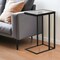 Homeroots 25" Black And Clear Glass And Steel End Table 543826 - alternate 1