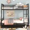 Homeroots Black Full Over Queen Contemporary Metal Bunk Bed With Drawers 590299 - alternate 5
