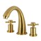 Kingston Brass Two-Handle Deck Mount Roman Tub Faucet, Brushed Brass KS2367DX - alternate 1