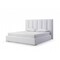 Homeroots White Ribbed Texture Velvet Upholstered Queen Bed Frame 486078 - alternate 5