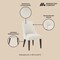 Manhattan Comfort 6-Piece Beever Dining Chair and Arm Chair in Cream 6-DC103-CR - alternate 5