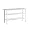 Flash Furniture 60 x 24 Stainless Steel Work Table-2 Undershelves NH-WT-GU-2460-GG - alternate 1