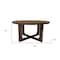 Homeroots 36" Brown Solid Wood Round Cross Legs Coffee Table 606250 - alternate 5