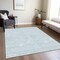 Homeroots 3' X 5' Sky Blue And Ivory Floral Washable Indoor Outdoor Area Rug 594659 - alternate 7