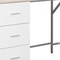 Homeroots 59" Sand Wood and Stainless Steel L Shape Computer Desk With Three Drawers 723753 - alternate 6