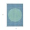 Homeroots 10' X 14' Teal Blue And Aqua Striped Washable Indoor Outdoor Area Rug 597204 - alternate 4