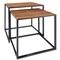 Homeroots Set of Two Brown and Black Metal And Faux Snake Leather Nesting End Tables, 2PK 383761 - alternate 4